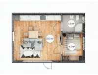 ARINGAS V10_A1 33 m² - ištisus metus naudojamas skydinis namelis