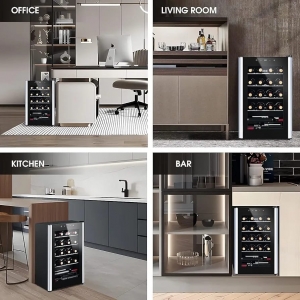 Vyno/alaus šaldytuvas su elegantiška estetika