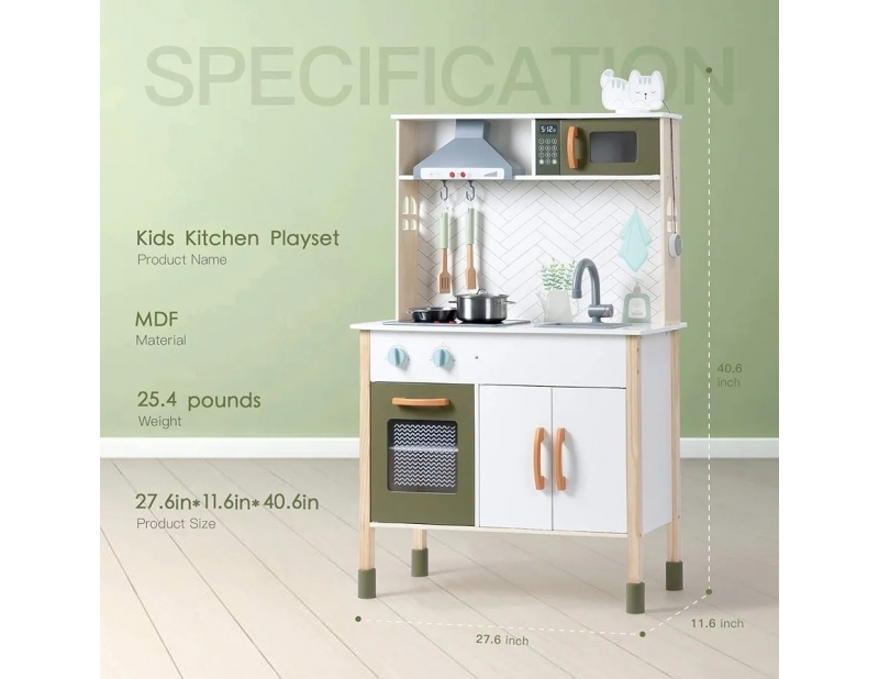 Nauja Robud vaikiška medinė virtuvėlė 